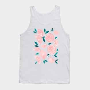 Watercolor lemons pink and teal Tank Top